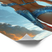 Bikini-Göttin des Feuers und des Eises Poster (Ecke)