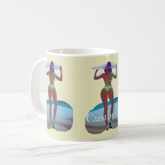 Bikini Hintern Beach Girl Thunder_Cove Kaffeetasse (Vorderseite Links)