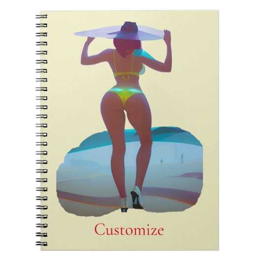 Bikini Hintern Beach Girl Thunder_Cove Notizblock (Vorderseite)