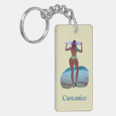 Bikini Hintern Beach Girl Thunder_Cove Schlüsselanhänger (Vorderseite links)