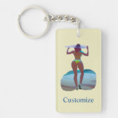 Bikini Hintern Beach Girl Thunder_Cove Schlüsselanhänger (Vorderseite)