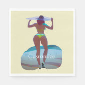 Bikini Hintern Beach Girl Thunder_Cove Serviette (Vorderseite)