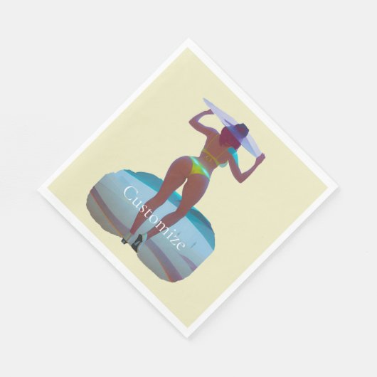 Bikini Hintern Beach Girl Thunder_Cove Serviette (Ecke)