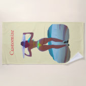 Bikini Hintern Beach Girl Thunder_Cove Strandtuch (Vorderseite)