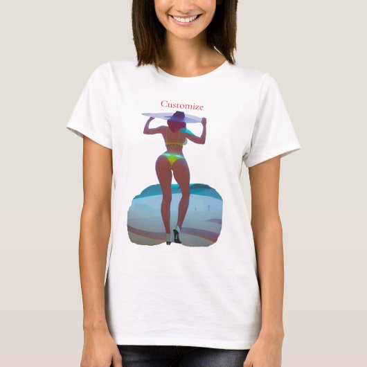 Bikini Hintern Beach Girl Thunder_Cove T-Shirt (Vorderseite)
