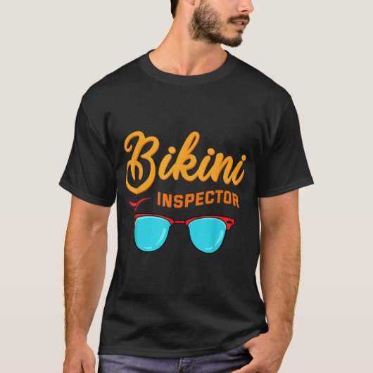 Bikini Inspector Tshirt Funny (Vorderseite)