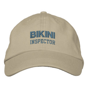 BIKINI-INSPEKTOR-Obergrenze (Monoton) Bestickte Kappe