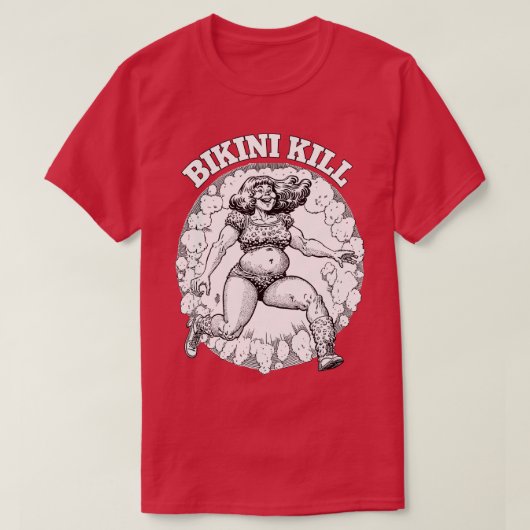 Bikini Kill Original Fächerwerk T-Shirt (Design vorne)