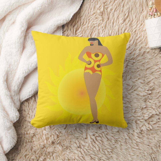Bikini-Mädchen Kissen (Decke)