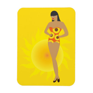 Bikini-Mädchen Magnet