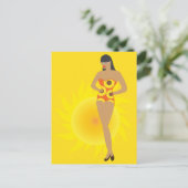 Bikini-Mädchen Postkarte (Stehend Vorderseite)