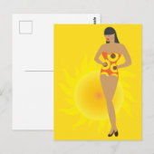 Bikini-Mädchen Postkarte (Vorne/Hinten)