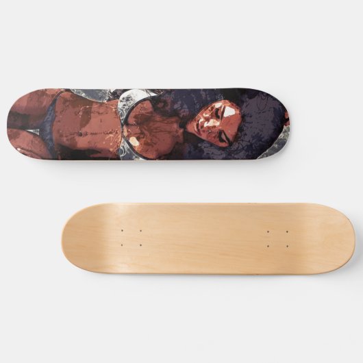 Bikini-Mädchen Skateboard (Horizontal)