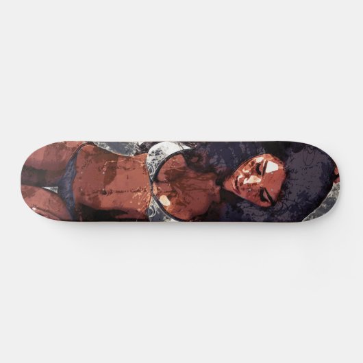 Bikini-Mädchen Skateboard (Horizontal)
