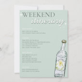 Bikini & Martini Bachelorette Weeken Einladung (Vorderseite)