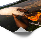 Bikini Model Bold Sunset Poster (Ecke)