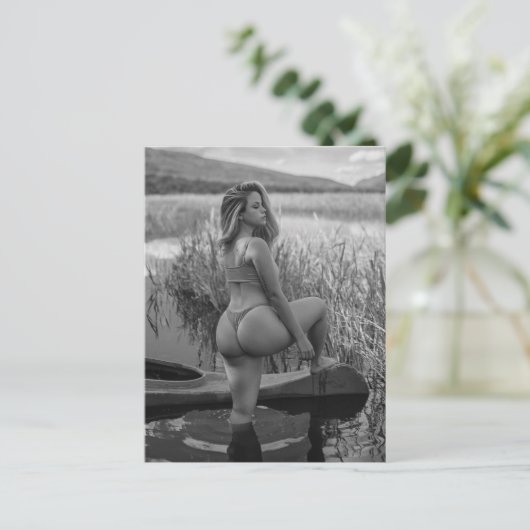 Bikini Model Foto Postkarte (Stehend Vorderseite)