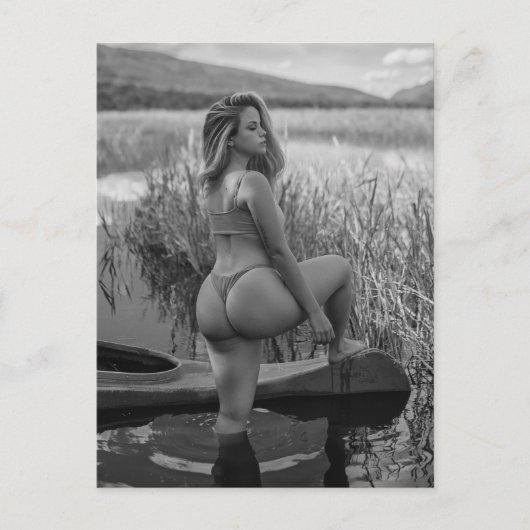 Bikini Model Foto Postkarte (Vorderseite)