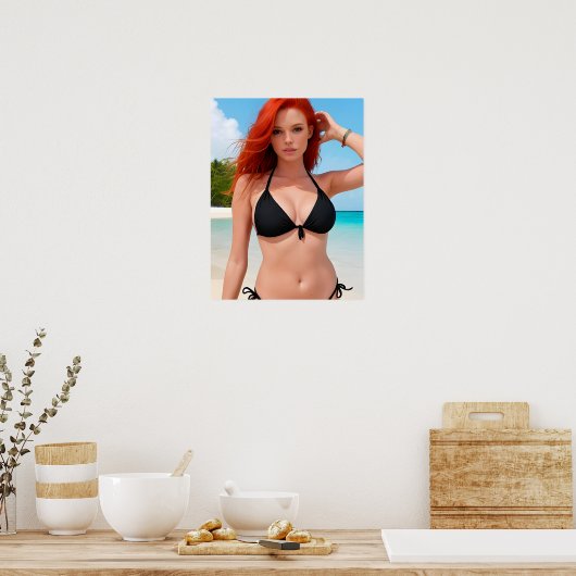Bikini-Modell Poster (Küche)