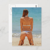 Bikini-Modell Postkarte (Vorne/Hinten)