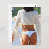 Bikini-Modell Postkarte (Vorne/Hinten)