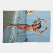 Bikini Modell tanzen Thunder_Cove Geschirrtuch (Horizontal)