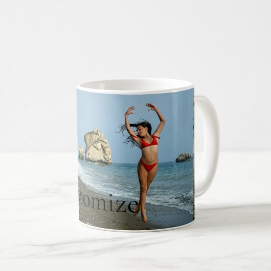 Bikini Modell tanzen Thunder_Cove Kaffeetasse (VorderseiteRechts)