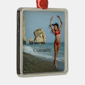 Bikini Modell tanzen Thunder_Cove Ornament Aus Metall (Rechts)