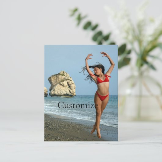 Bikini Modell tanzen Thunder_Cove Postkarte (Stehend Vorderseite)
