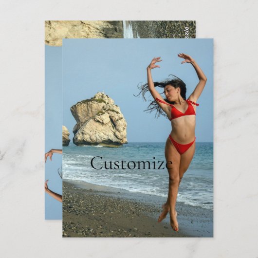 Bikini Modell tanzen Thunder_Cove Postkarte (Vorne/Hinten)