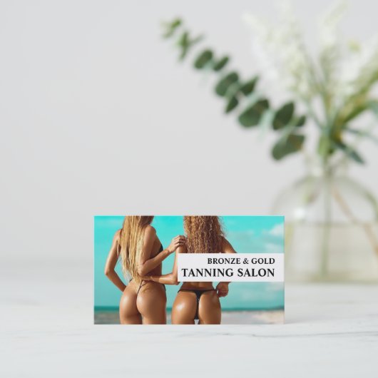 Bikini-Modelle, Solarium Visitenkarte (Stehend Vorderseite)