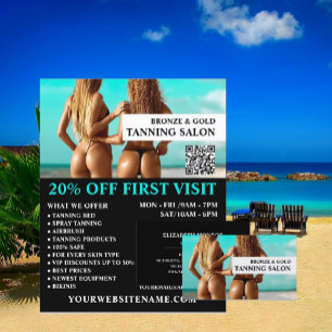 Bikini-Modelle, Solarium Visitenkarte