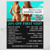 Bikini-Modelle, Tanning Salon-Werbung Flyer (Vorne)