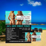 Bikini-Modelle, Tanning Salon-Werbung Flyer<br><div class="desc">Bikini-Modelle,  Tanning Salon Werbung Flyer durch den Business Card Store.</div>