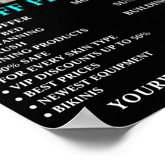 Bikini-Modelle, Tanning Salon-Werbung Poster (Ecke)