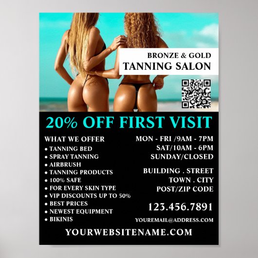 Bikini-Modelle, Tanning Salon-Werbung Poster (Vorne)
