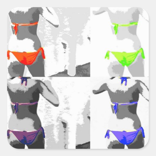 ~Bikini~ POP ART STICKER (Vorderseite)
