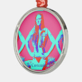 Bikini-Rotkopfmädchen Thunder_Cove Ornament Aus Metall (Links)