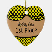 Bikini-schwarzer Tupfen Keramik Ornament (Rechts)