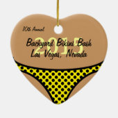 Bikini-schwarzer Tupfen Keramik Ornament (Hinten)