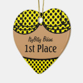 Bikini-schwarzer Tupfen Keramik Ornament (Links)