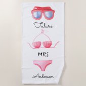 Bikini Sonnenbrille Zukunft Frau Strandtuch (Vorderseite)