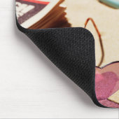 Bikini-Spitzen-und Herz-Form-Sonnenbrille auf Mousepad (Ecke)