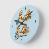 Bikini-Strand Zeit Thunder_Cove Runde Wanduhr (Winkel)