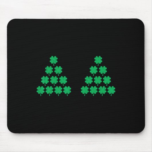 Bikini Style Kleeblatt Irish S St Patricks Day Fun Mousepad (Vorne)