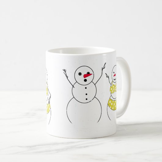 Bikini Time Snowmen Kaffeetasse (VorderseiteRechts)
