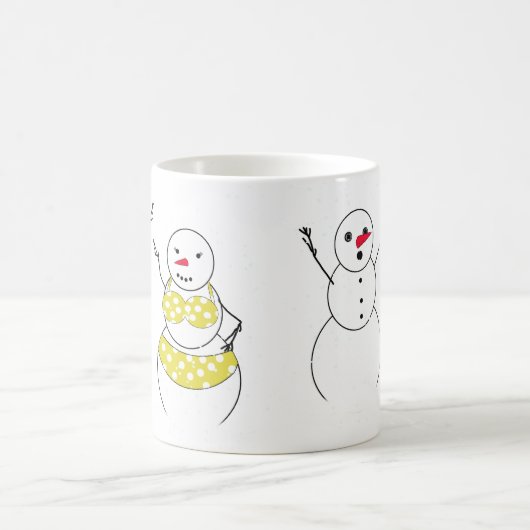Bikini Time Snowmen Kaffeetasse (Mittel)