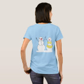 Bikini Time Snowmen T-Shirt (Schwarz voll)