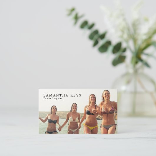Bikini Urlaub, Agent Visitenkarte (Stehend Vorderseite)