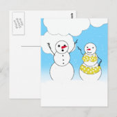 Bikini-Zeit-Schneemänner Postkarte (Vorne/Hinten)